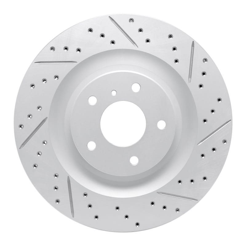 R1 Concepts — R1 19-25 Infiniti Qx55 Front Right Drilled & Slotted Geo-Carbon Rotor