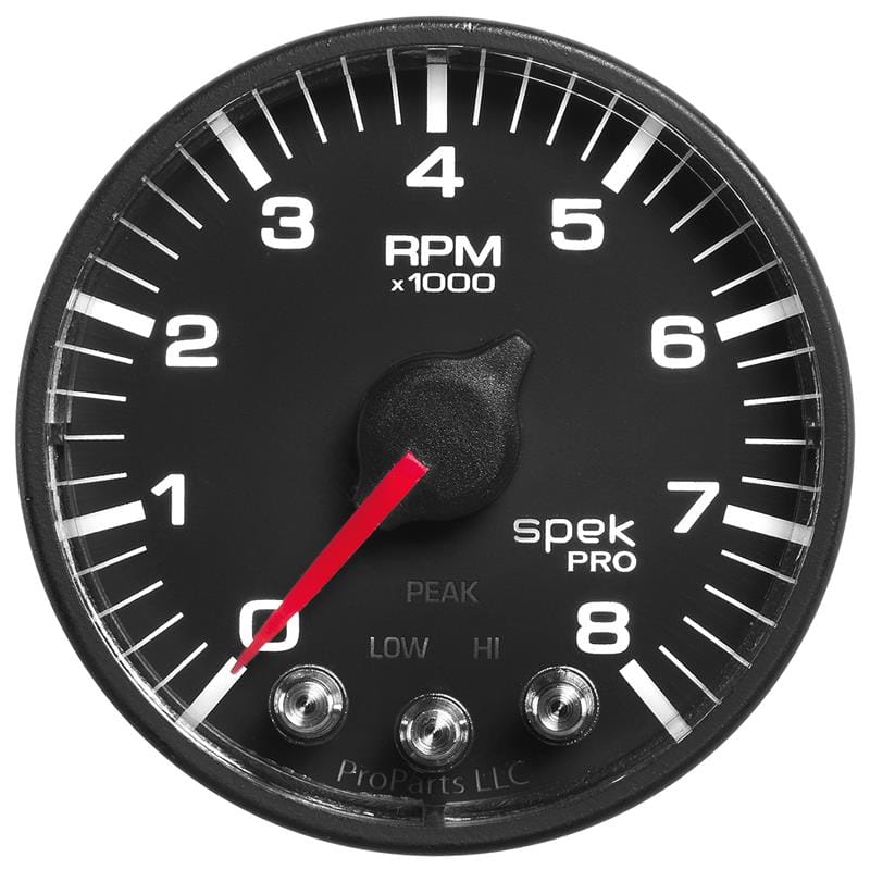 AutoMeter — Autometer Spek-Pro Black 2 1/16 inch 8K RPM Tach w/ Shift Light and Peak Memory
GA 2" 8KRPM BFB SPEK