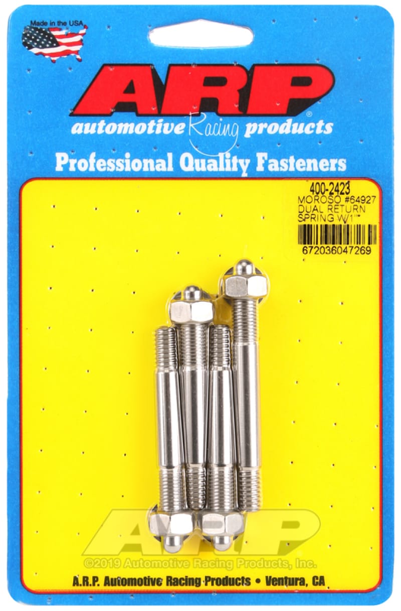 ARP — ARP Moroso 64927 Dual Return Spring w/ 1in Spacer Plate SS Carb Stud Kit