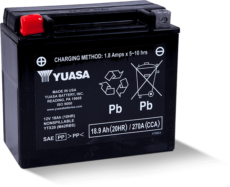 Yuasa Battery — Yuasa YTX20 Maintenance Free AGM 12-Volt Battery