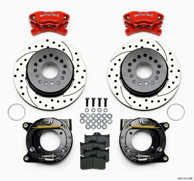 Wilwood — Wilwood Forged Dynalite P/S P-B Kit Drilled-Red Chevy 12 Bolt w/ C-Clips
BRAKE KIT