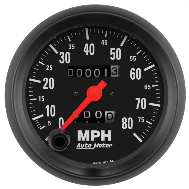 AutoMeter — Autometer Z Series 3-3/8in Mechanical 0-80mph Speedometer Gauge
3.4" SPD 80MPH M Z