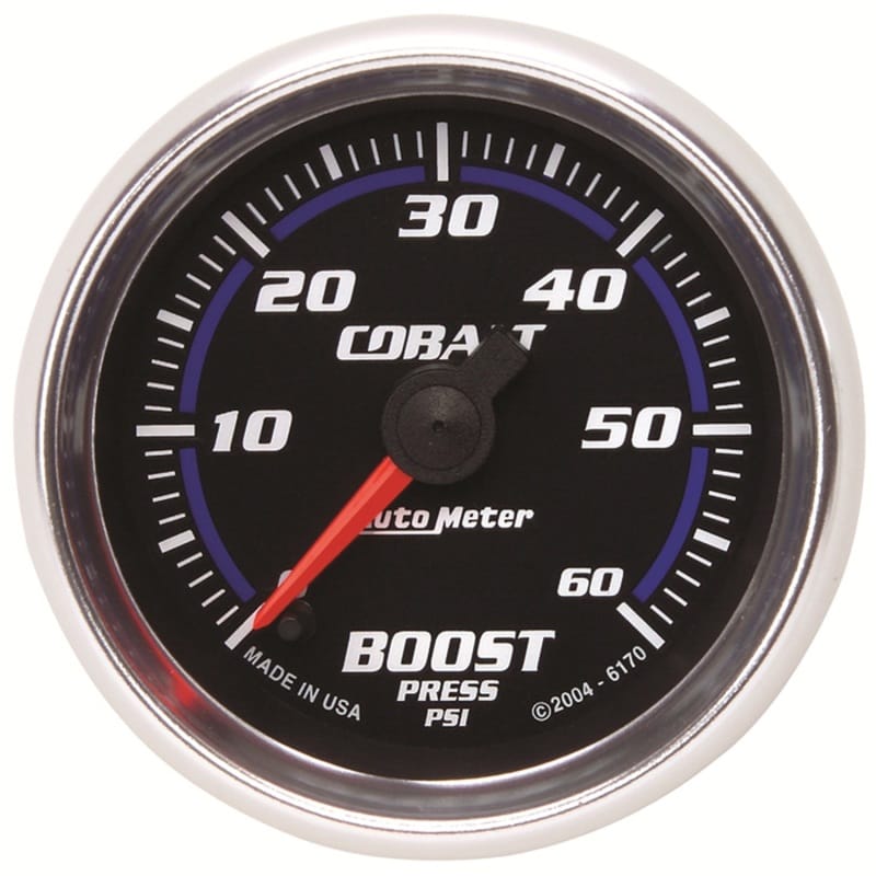 AutoMeter — Autometer Cobalt 52mm 0-60 PSi Boost Gauge
GA 2" BST 60 STPR CB