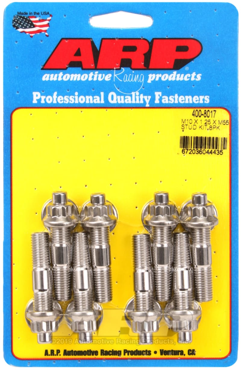 ARP — ARP Sport Compact M10 x 1.25 x 55mm Stainless Accessory Studs (8 pack)