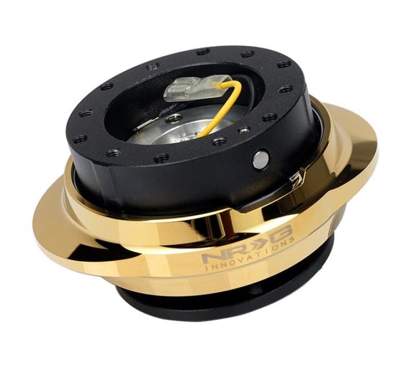 NRG — NRG Quick Release Kit - Black Body/ Chrome Gold Oval Ring