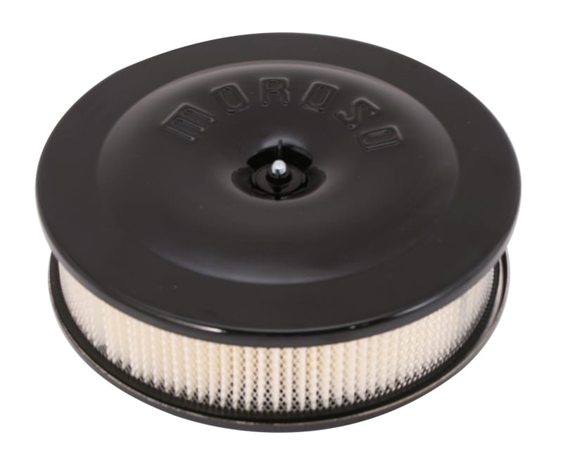 Moroso — Moroso Race/Street Air Cleaner - 8-1/2in x 2-3/8in Filter - Aluminum - Black Powder Coat