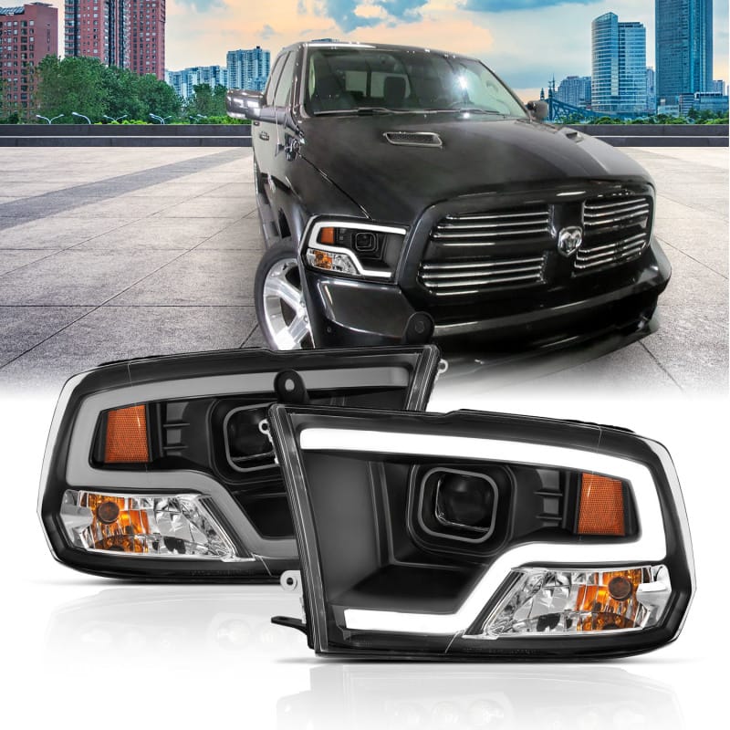 ANZO — ANZO 09-18 Dodge Ram 1500 Plank Style Projector Headlights Black w/ Halo
Projector Headlights
Head Light Set