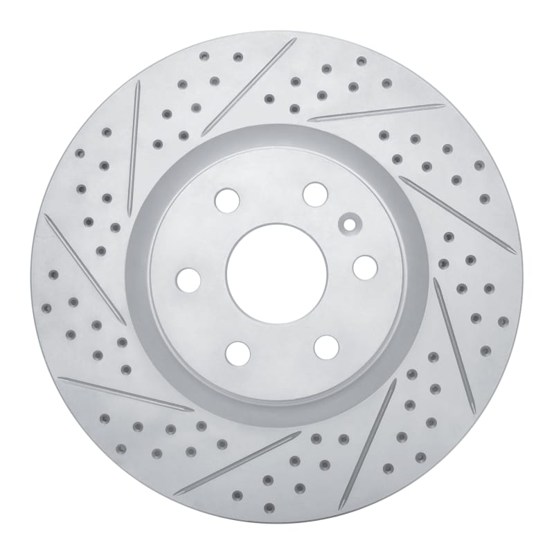 R1 Concepts — R1 10-16 Cadillac Srx Front Left Drilled & Slotted Geo-Carbon Rotor