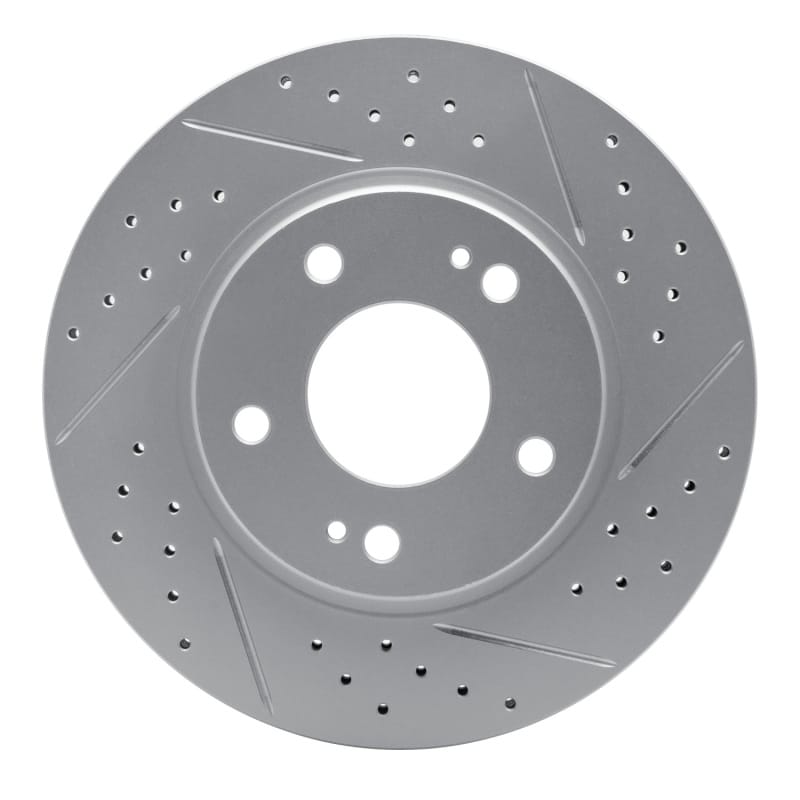 R1 Concepts — R1 00-24 Chrysler Sebring Front Right Drilled & Slotted Geo-Carbon Rotor
