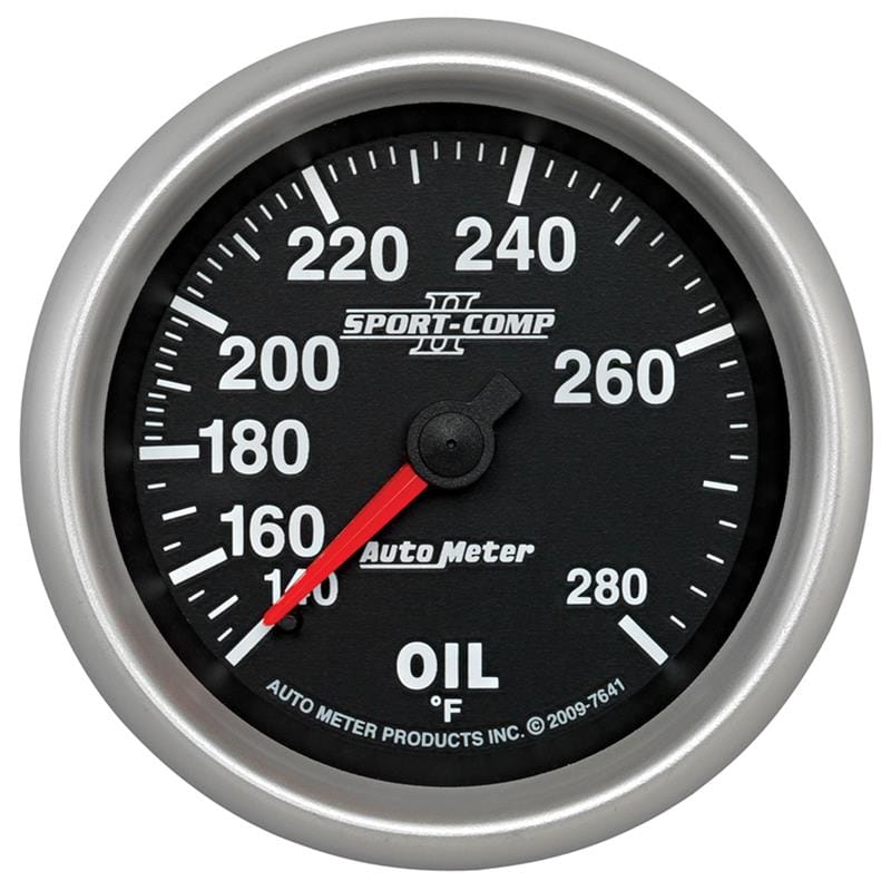 AutoMeter — AutoMeter Gauge Oil Temp 2-5/8in. 140-280 Deg. F Mechanical Sport-Comp II
2-5/8" OIL TEMP, 140