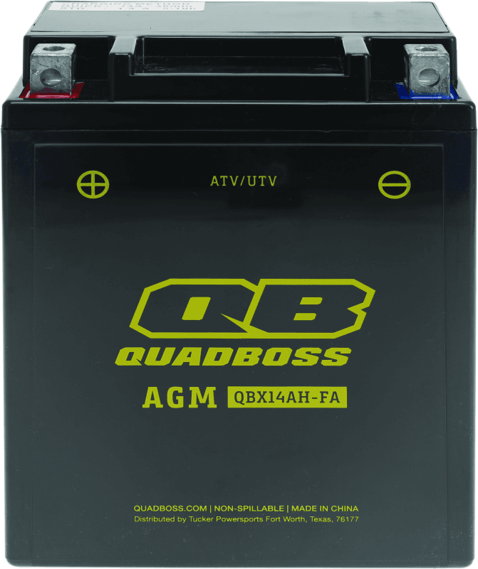 QuadBoss — Maintenance-Free AGM Battery, HTX14AH-FA-QB, 13Ah, 12V