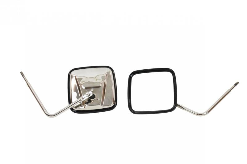 Kentrol — Kentrol 76-18 JEEP CJ/Wrangler YJ/TJ/JK Outback Mirrors Pair - Polished Silver