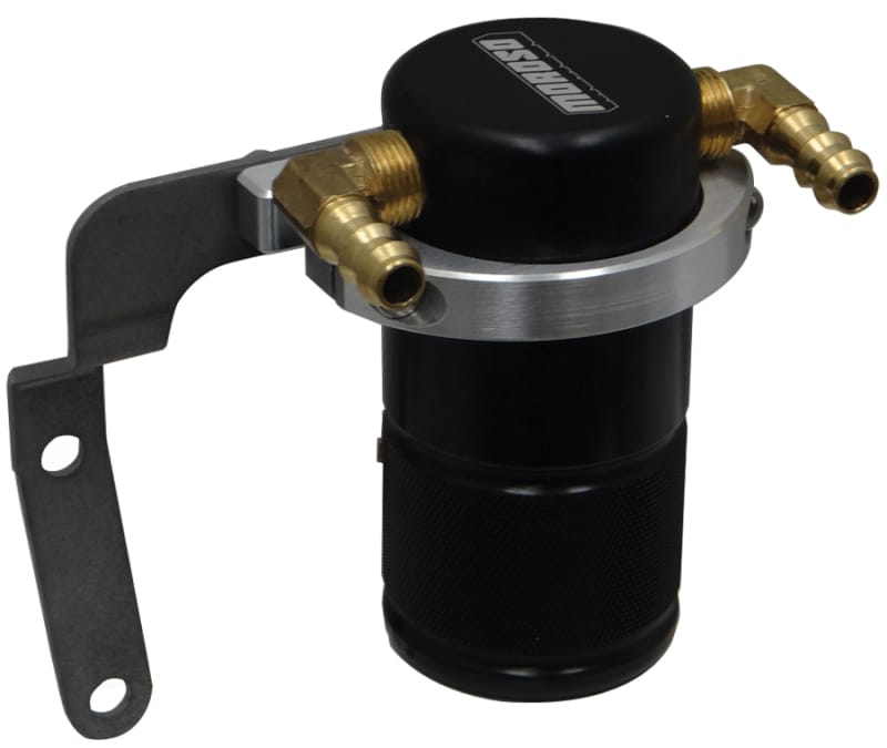 Moroso — Moroso 14-19 Chevrolet Corvette (Non ZO6) Air/Oil Separator Catch Can - Small Body - Billet Alum -Bk