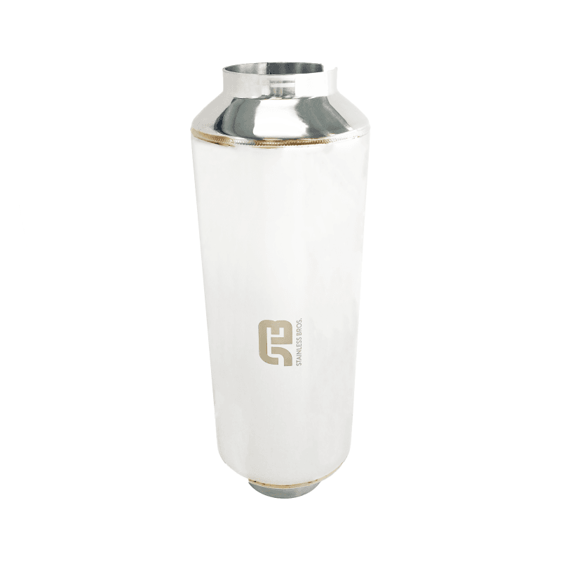 Stainless Bros — Stainless Bros 17in Overall Length 4in SS304 Polished Finish Lightweight Race Muffler