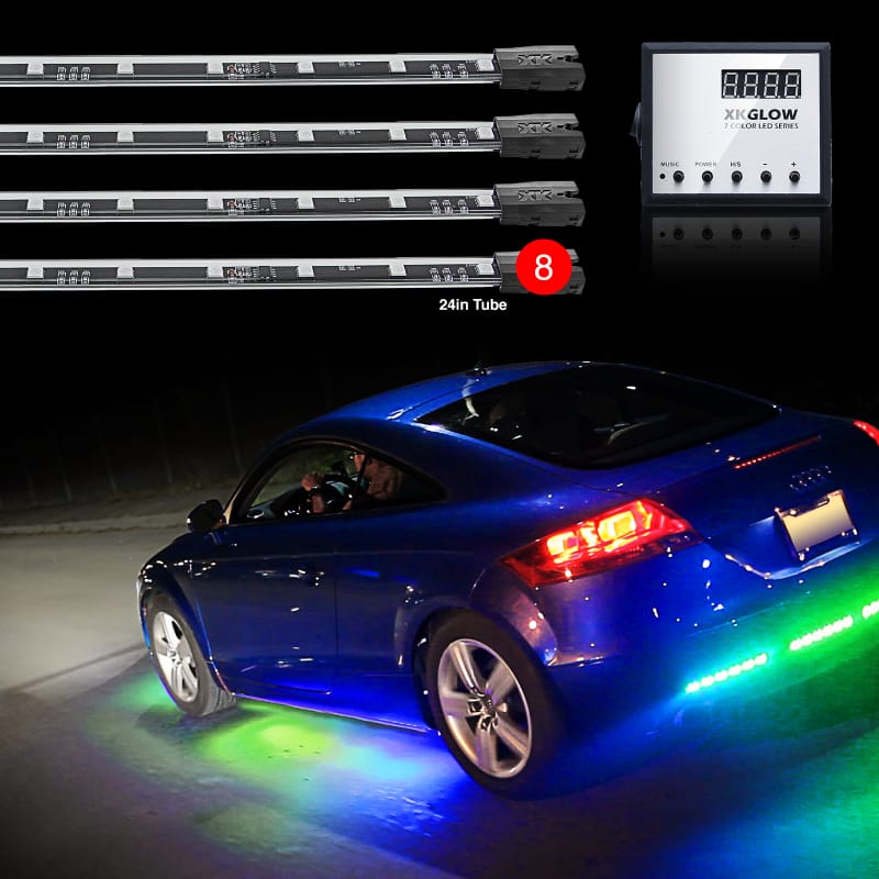 XKGLOW — XK Glow 3 Million Color XKGLOW LED Accent Light Car/Truck Kit 8x24In Tubes