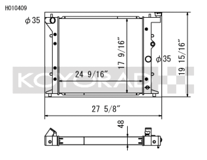 Koyo — Koyo 92-96 Toyota Chaser/Mark II/Cresta (JZX90) 2.5L Turbo (M/T) Radiator (JDM Only)
Racing Radiator
