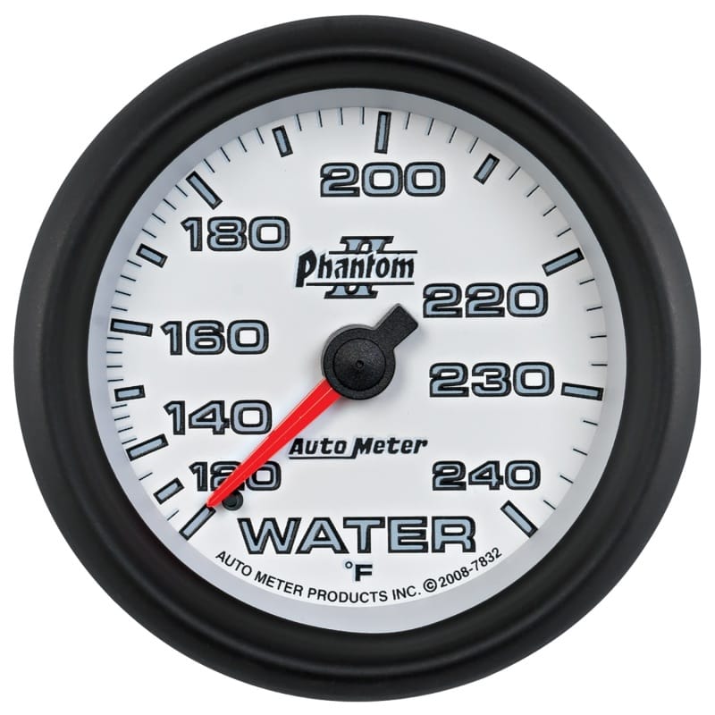 AutoMeter — Autometer Phantom II 2-5/8in 120-240 Degree F Mechanical Water Gauge
2-5/8" WATER TEMP, 1