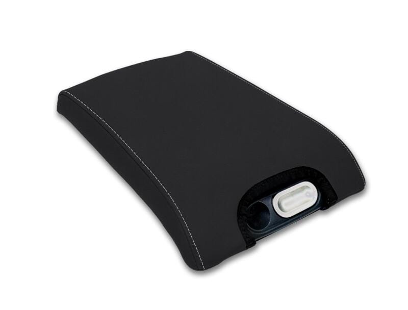 PRP Seats — PRP 10-14 Ford Raptor Center Console Cover- Black with Silver Stitch