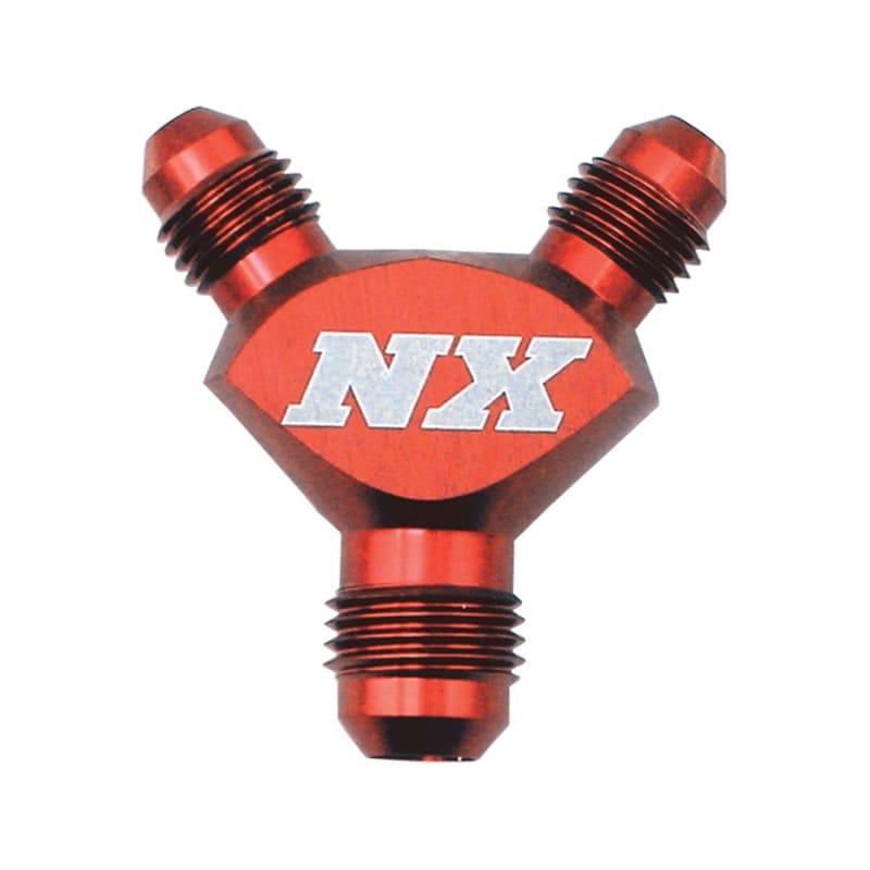 Nitrous Express — Nitrous Express 8AN x 6AN x 6AN Billet Pure-Flo Y Fitting - Red
Pure-Flo Y Fitting
AdptFitting