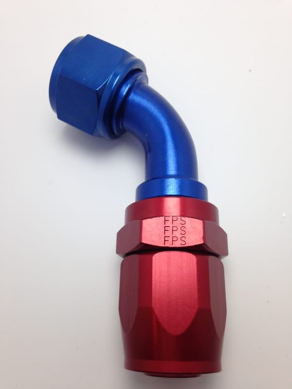 Fragola — Fragola -10AN Nut x -12AN Hose 60 Degree Reducing Hose End - Blue/Red