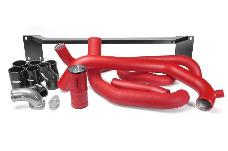 Perrin Performance — PERRIN 08-14 Subaru WRX Front Mount Intercooler Boost Tube Kit - Red