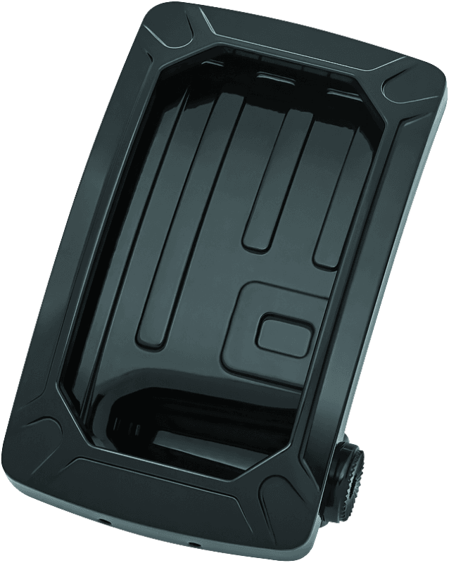Kuryakyn — Nova Curved Vertical Side Mount License Plate Holder Black, Side