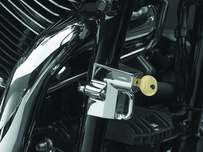 Kuryakyn — Kuryakyn Universal Helmet Lock 1-1/4in-1-1/2in Mount Chrome