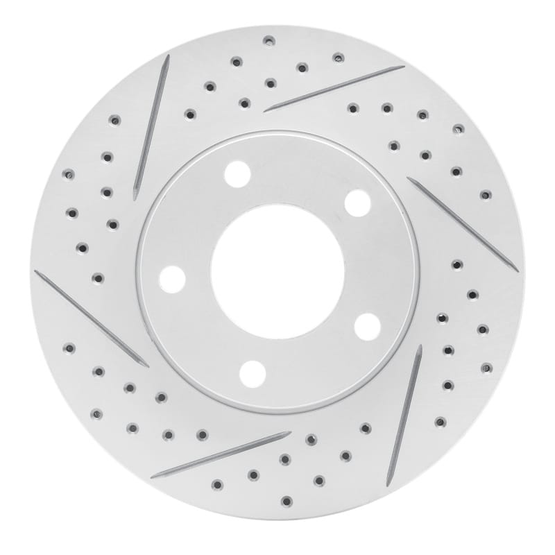 R1 Concepts — R1 04-13 Mazda 3 Front Left Drilled & Slotted Geo-Carbon Rotor