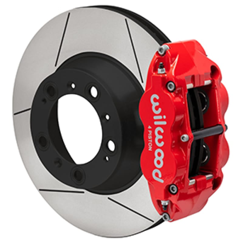 Wilwood — Wilwood 99-12 Porsche 911(996/997) Superlite 4R Rear Brake Kit Slotted 14.00in Rotor W/Lines - Red
