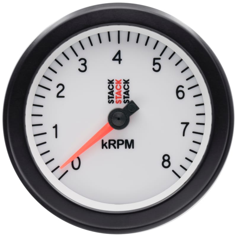 AutoMeter — Autometer Stack Sport 88mm 0-8K RPM Tachometer - White
TACH SPORT WHT 8KRPM