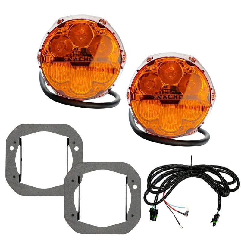 Nacho Offroad Technology — Nacho Lighting Jeep JL/JT Nacho SAE Only Plug N Play Fog Light Kit (Bumper Kit) - Amber