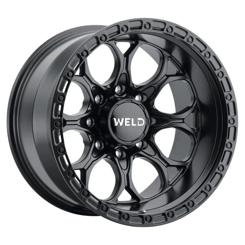 Weld — Weld Ledge 8 20x10 / 8x180 / ET-18 / 4.75 BS / 124.3 Bore - Satin Black/Satin Black Ring Wheel