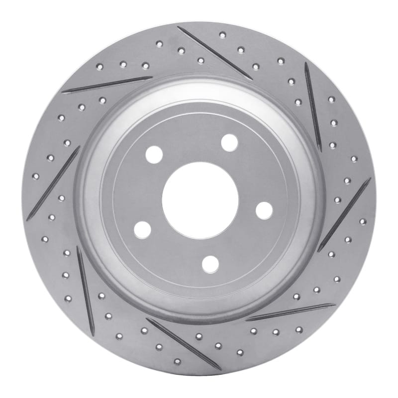 R1 Concepts — R1 16-26 Ford Focus Rear Right Drilled & Slotted Geo-Carbon Rotor