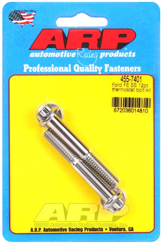 ARP — ARP Ford FE SS 12pt Thermostat Bolt Kit