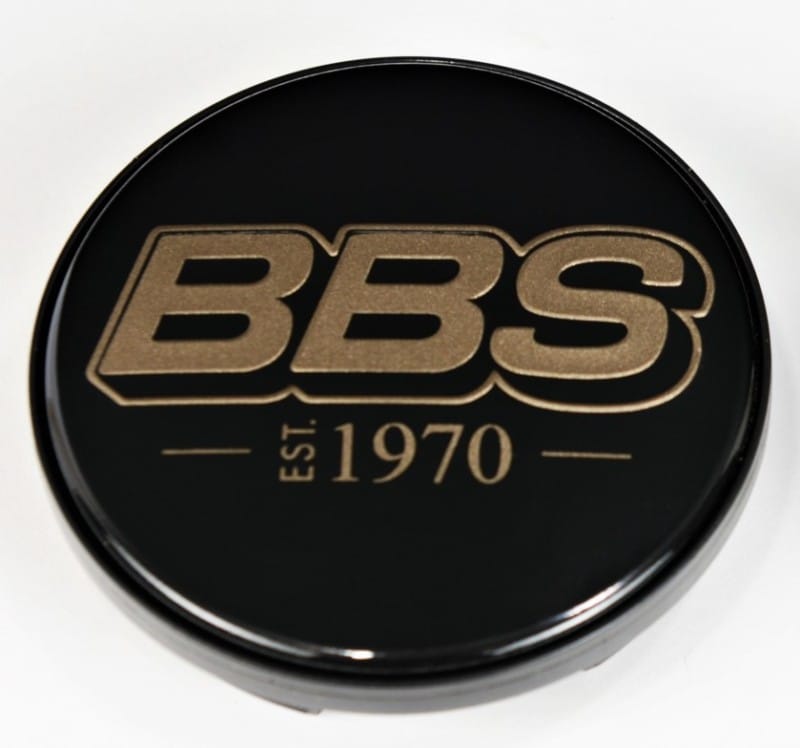 BBS — BBS Center Cap 56mm Black/Gold Est. 1970 Anniversary w/BBS Logo (5-Tab)