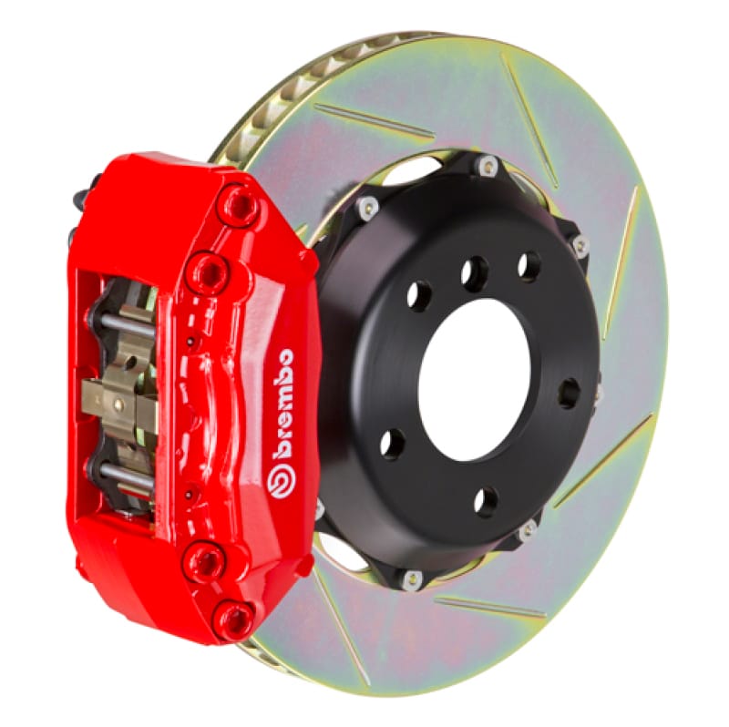 Brembo — Brembo 98-02 Accord V6 Front GT BBK 4 Piston Cast 2pc 328x28 2pc Rotor Slotted Type1-Red