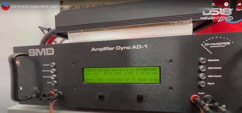 DS18 — DS18 1-Channel Amp 9200 Burst/0.5ohm 5000/1ohm 3500/2ohm 2200/4ohm Watts RMS w/ Voltmeter Black
