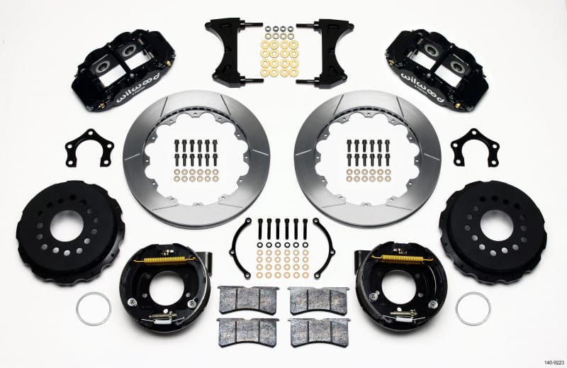 Wilwood — Wilwood Narrow Superlite 4R Rear P-Brk Kit 12.88in Ford 8.8 w/2.5in Offset-5 Lug
BRAKE KIT