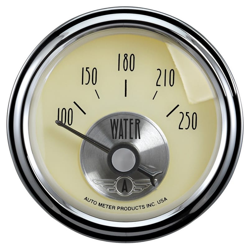 AutoMeter — Autometer Prestige Antique Ivory Series 2-1/16in 100-250 Deg F Electric Water Temp Gauge
2-1/16" WATER TEMP,