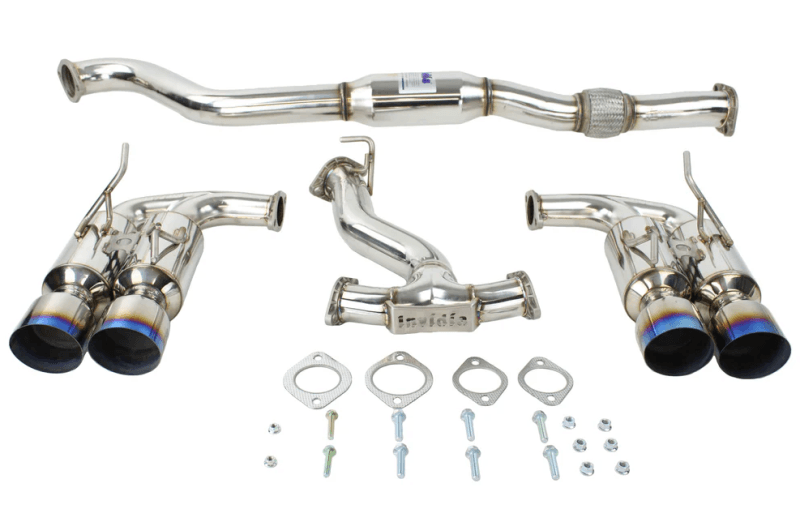 Invidia — Invidia 08-14 Subaru WRX Hatchback Gemini Single Layer Titanium Tip Cat-back Exhaust