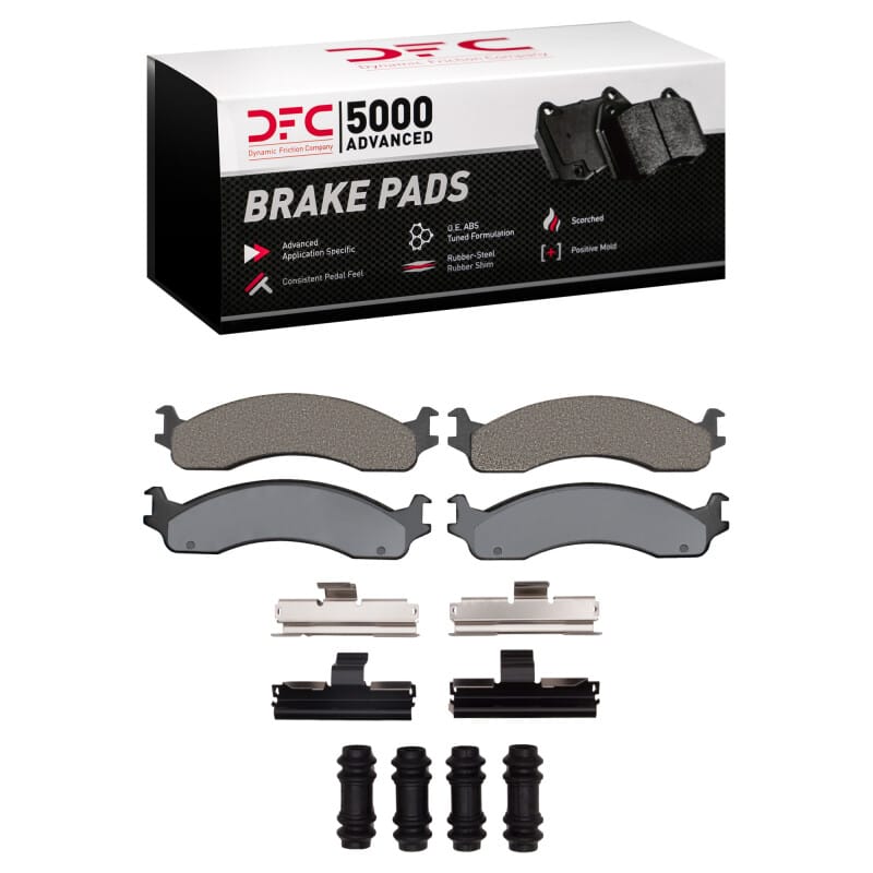 DFC — DFC 95-07 Ford E-Super Duty Front 5000 Advanced Semi Metallic Brake Pads and Hardware Kit
DFC Brake Pad Set
