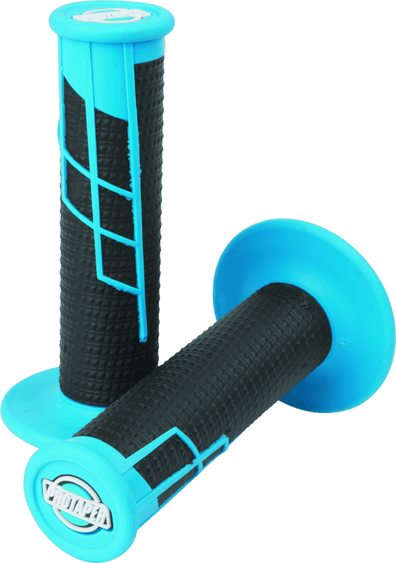 ProTaper — Handlebar Grip - Half Waffle Neon Blue/Black