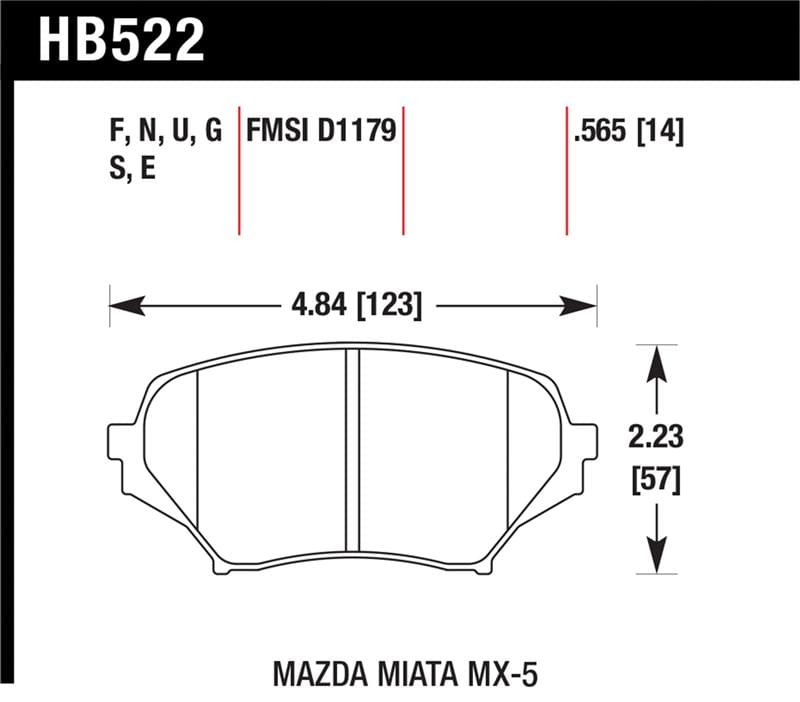 Hawk Performance — Hawk 06-10 Mazda Miata Mx-5 Base Blue 9012 Race Front Brake Pads
Disc Brake Pad