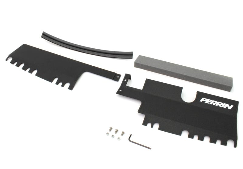 Perrin Performance — PERRIN 15-21 Subaru WRX/STI Radiator Shroud (With OEM Intake Scoop) - Black