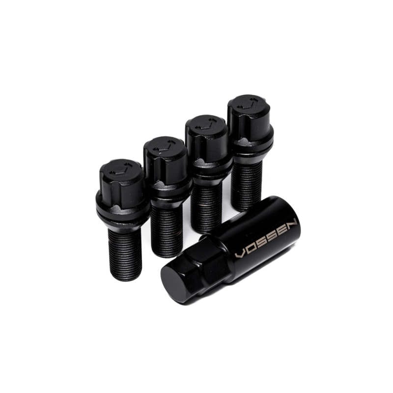 Vossen — Vossen 28mm Lock Bolt - 14x1.25 - 17mm Hex - Cone Seat - Black (Set of 4)