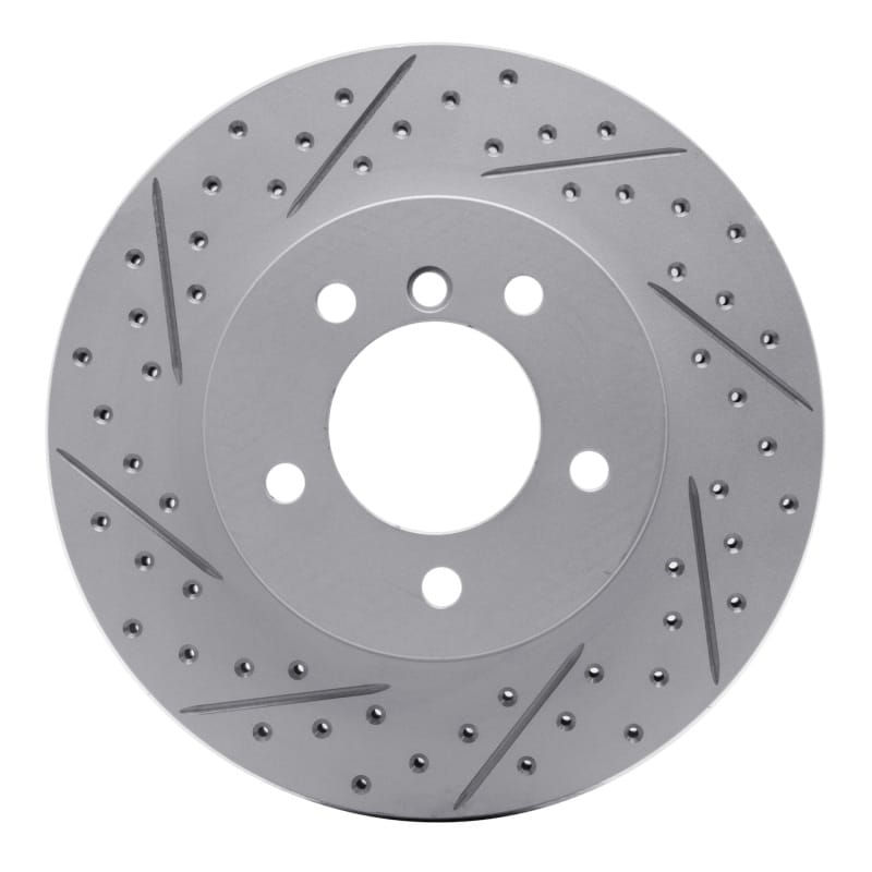 R1 Concepts — R1 99-08 BMW Z4 Front Left Drilled & Slotted Geo-Carbon Rotor