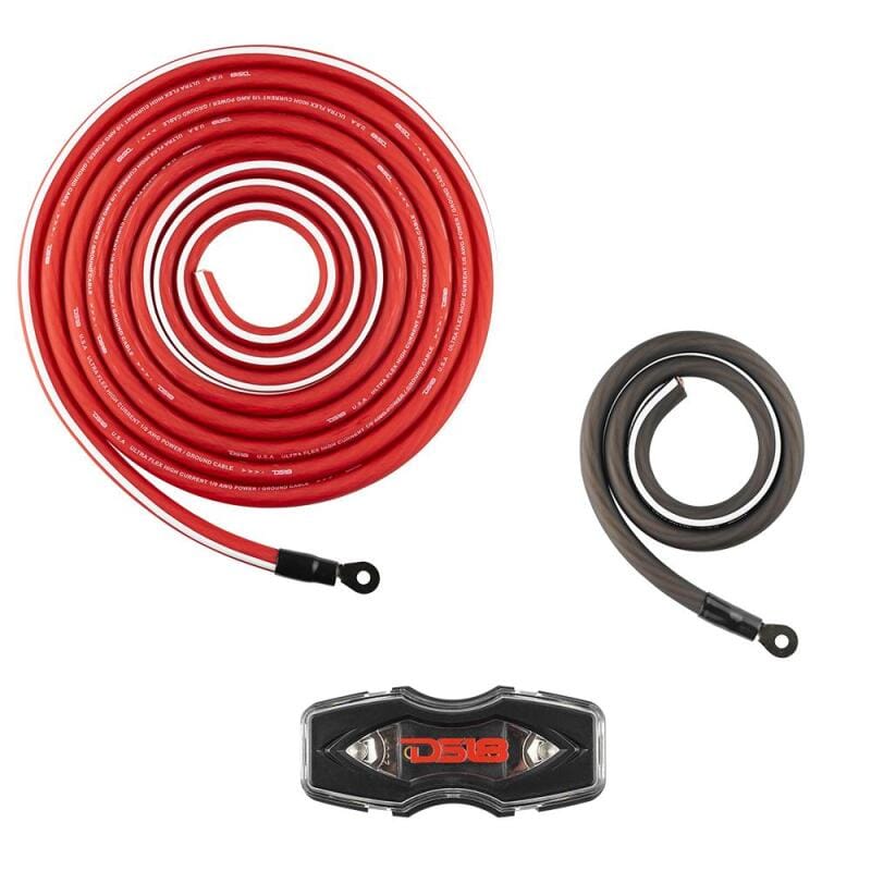 DS18 — DS18 4-GA Amplifier Install Kit- Red
