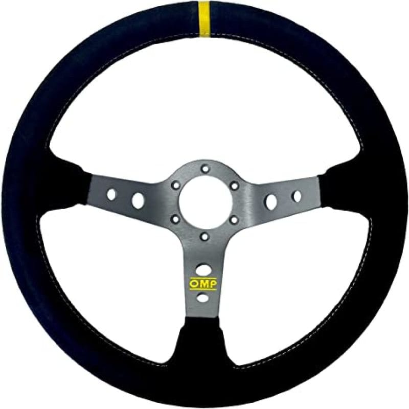 OMP — OMP Corsica Steering Wheel/3 Black Dish Spokes/ - Small Suede (Black)