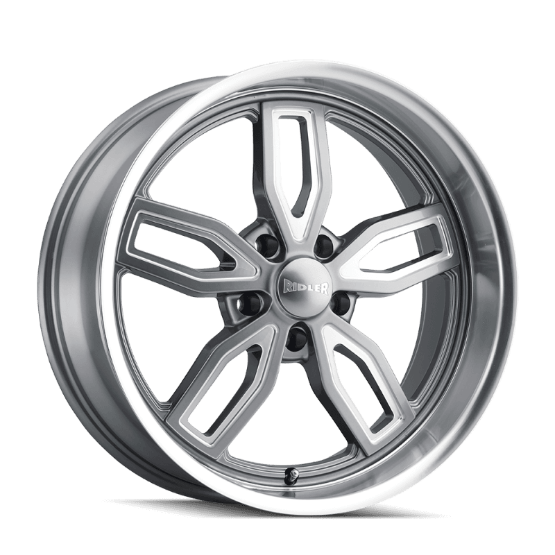Ridler Wheels — Ridler 608 18x8 / 5x114.3 BP / 0mm Offset / 72.62mm Hub Gloss Grey Milled Wheel