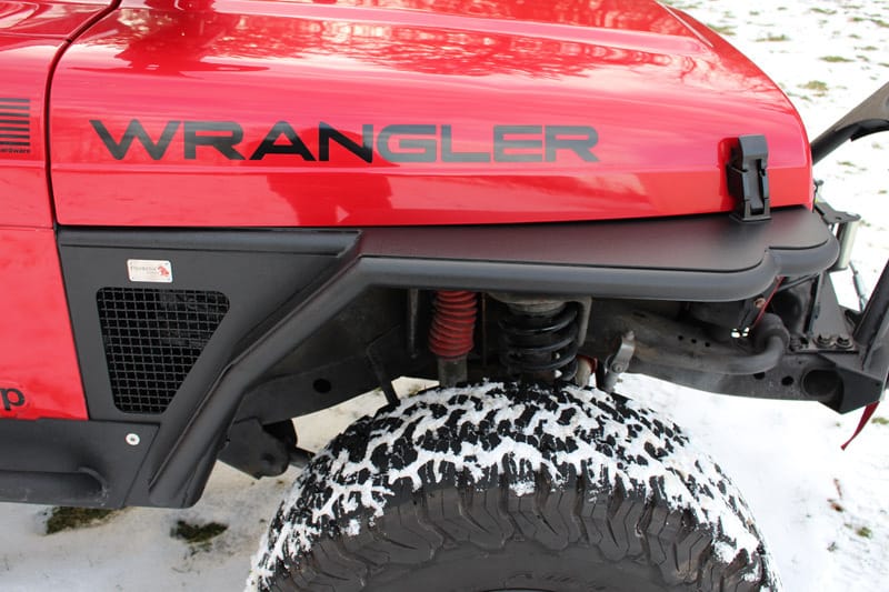 Fishbone Offroad — Fishbone Offroad 97-06 Jeep Wrangler TJ Steel Tube Fenders Front 3In Flare - Blk Textured Powdercoat